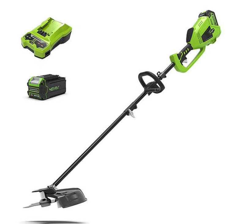 Coasa electrica, Greenworks, 40V, Cu baterie, 5300 rpm, Verde