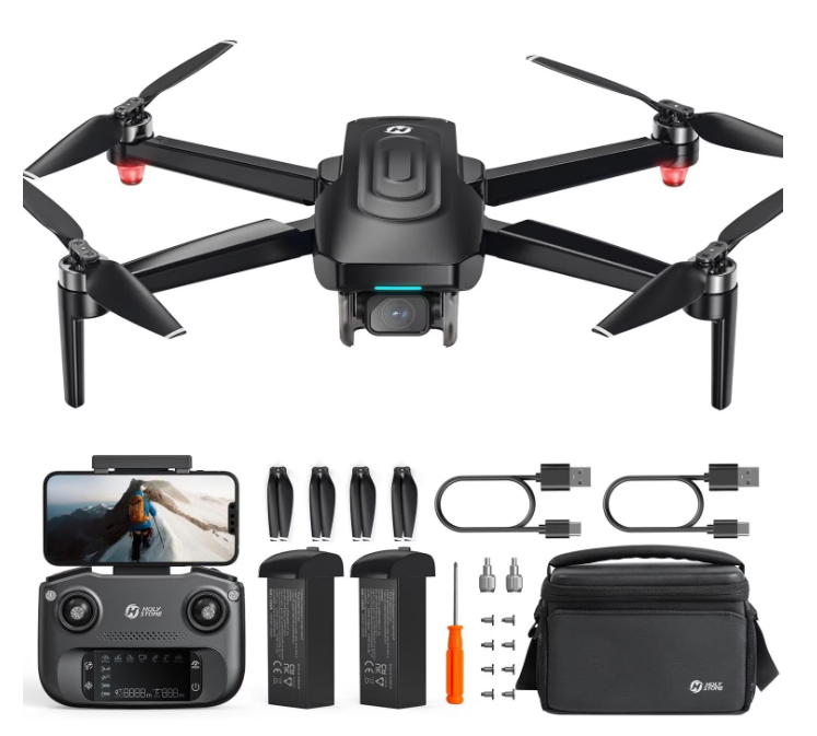 Drona Gps Holy Stone Cu Camera 4K Eis Pentru Adulti, Quadcopter Hs175G Rc Cu Timp De Zbor De 60 De Minute,  Motor Fara Perii, Zbor Circular, Drona Cu Camera Pe Traiectoria De Zbor Pentru Incepatori Sub 249G, C0